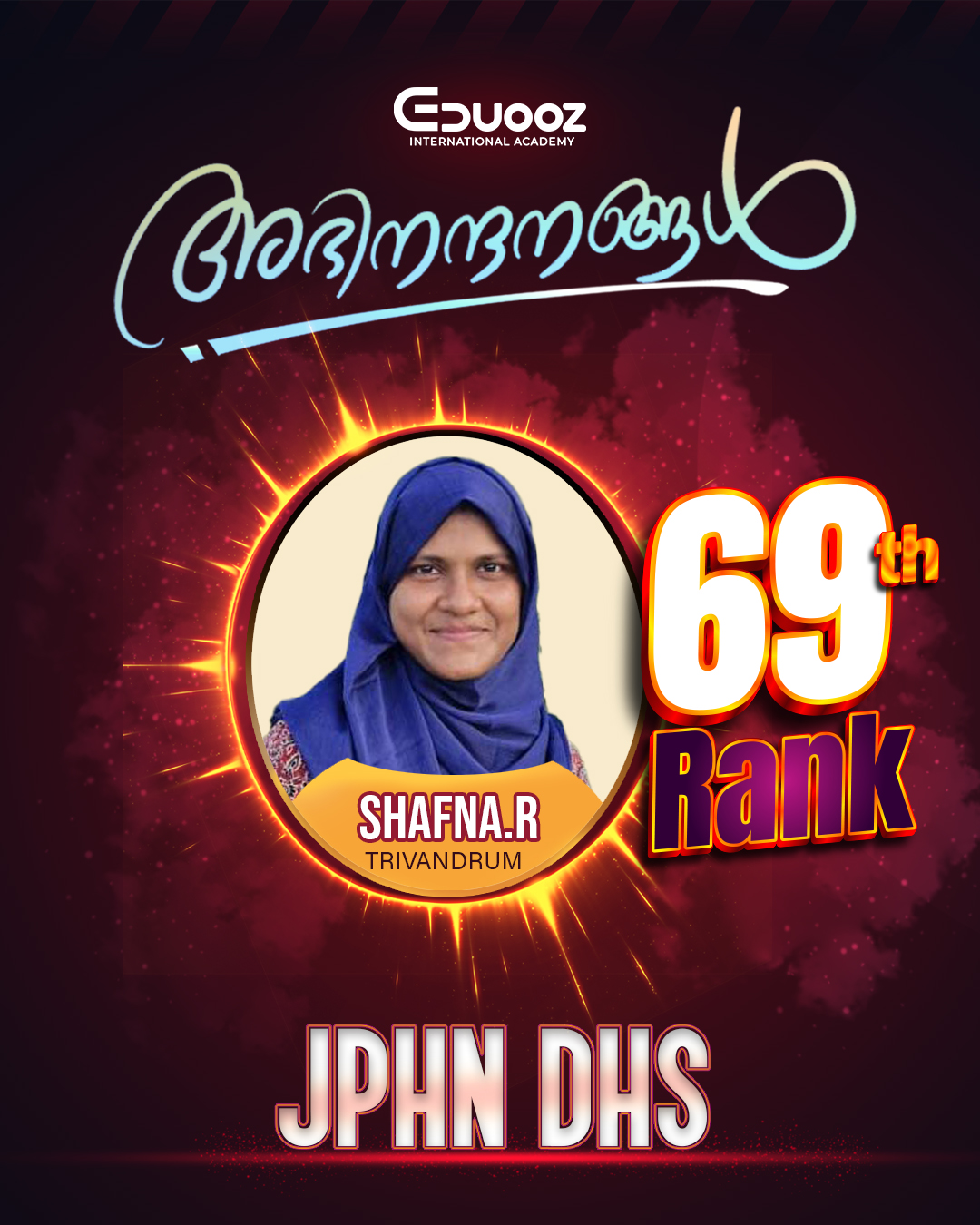 Rank holder portrait: 69 Shafna.R JPHN TVM.jpg